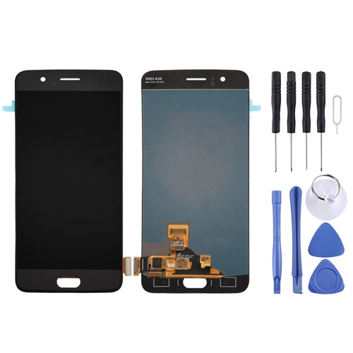 Für OnePlus 5 LCD-Bildschirm und Digitizer-Vollmontage (Schwarz)