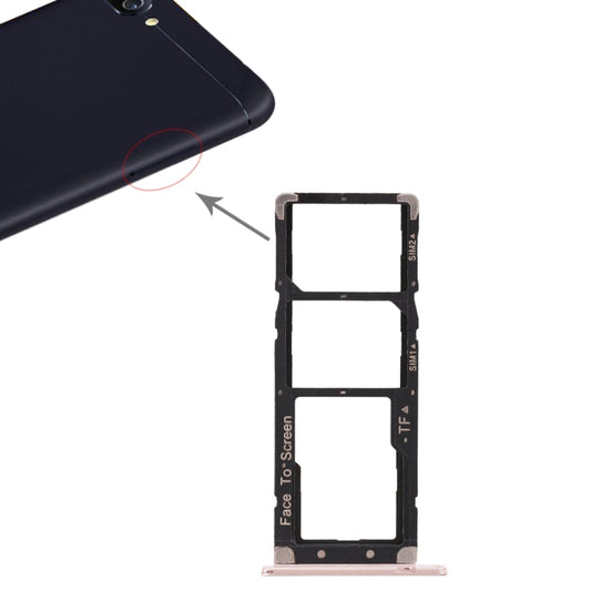 2 SIM Card Tray + Micro SD Card Tray for Asus ZenFone 4 Max ZC520KL(Gold) - Card Tray by buy2fix | Online Shopping UK | buy2fix