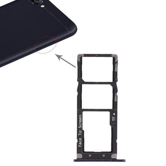 2 SIM Card Tray + Micro SD Card Tray for Asus ZenFone 4 Max ZC520KL(Blue) - Card Tray by buy2fix | Online Shopping UK | buy2fix
