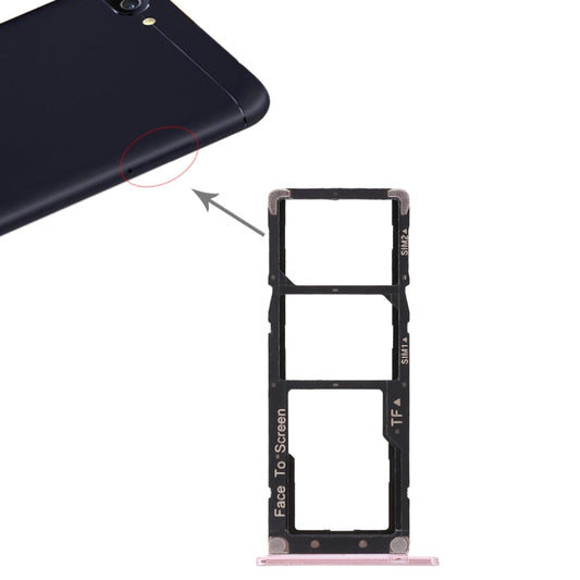2 SIM Card Tray + Micro SD Card Tray for Asus ZenFone 4 Max ZC520KL(Rose Gold) - Card Tray by buy2fix | Online Shopping UK | buy2fix