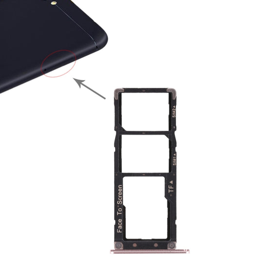 2 SIM Card Tray + Micro SD Card Tray for Asus Zenfone 4 Max ZC554KL(Rose Gold) - Card Tray by buy2fix | Online Shopping UK | buy2fix