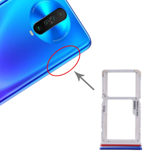 SIM Card Tray + SIM / Micro SD Card Tray for Xiaomi Redmi K30 4G(Blue) - Card Tray by buy2fix | Online Shopping UK | buy2fix
