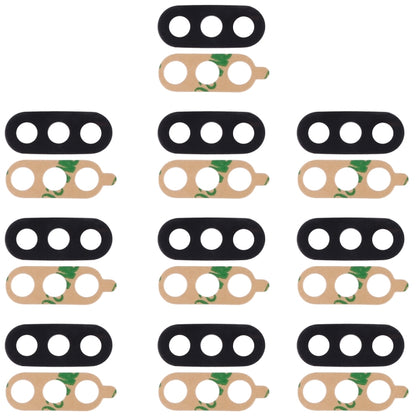10 PCS Back Camera Lens & Adhesive for Xiaomi Mi 6X / A2(Black) - Camera by buy2fix | Online Shopping UK | buy2fix