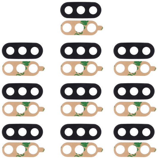 10 PCS Back Camera Lens & Adhesive for Xiaomi Mi 6X / A2(Black) - Camera by buy2fix | Online Shopping UK | buy2fix