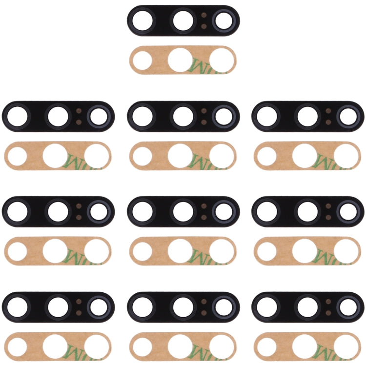 10 PCS Back Camera Lens & Adhesive for Xiaomi Mi 9 SE(Black) - Camera by buy2fix | Online Shopping UK | buy2fix