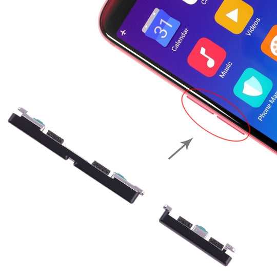 Touches latérales pour OPPO R11s (Noir)