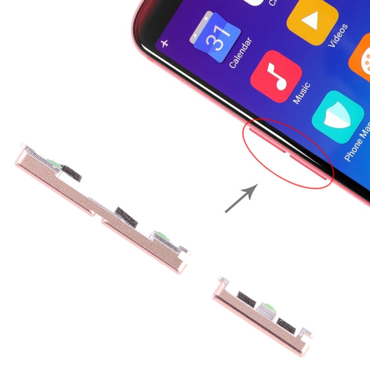 Touches latérales pour OPPO R11s (Or)