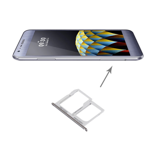 SIM Card Tray + Micro SD / SIM Card Tray for LG X Cam / K580(Silver) - For LG by buy2fix | Online Shopping UK | buy2fix