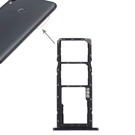 SIM Card Tray + SIM Card Tray + Micro SD Card Tray for Asus Zenfone Max Pro (M1) ZB601KL ZB602KL(Black) - Card Tray by buy2fix | Online Shopping UK | buy2fix