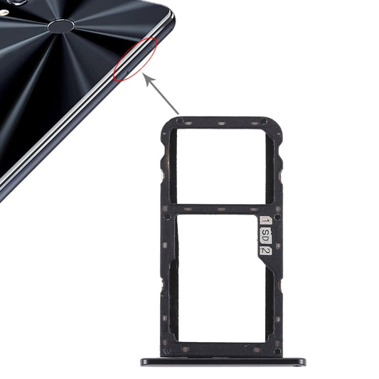 SIM Card Tray + SIM Card Tray / Micro SD Card Tray for Asus Zenfone 5 ZE620KL(Black) - Others by buy2fix | Online Shopping UK | buy2fix