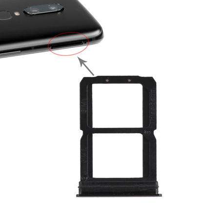 For OnePlus 6 Double SIM Card Tray (Black) - Card Tray by buy2fix | Online Shopping UK | buy2fix