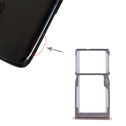 For Meizu 15 SIM Card Tray + SIM Card Tray / Micro SD Card Tray (Gold) - For Meizu by buy2fix | Online Shopping UK | buy2fix