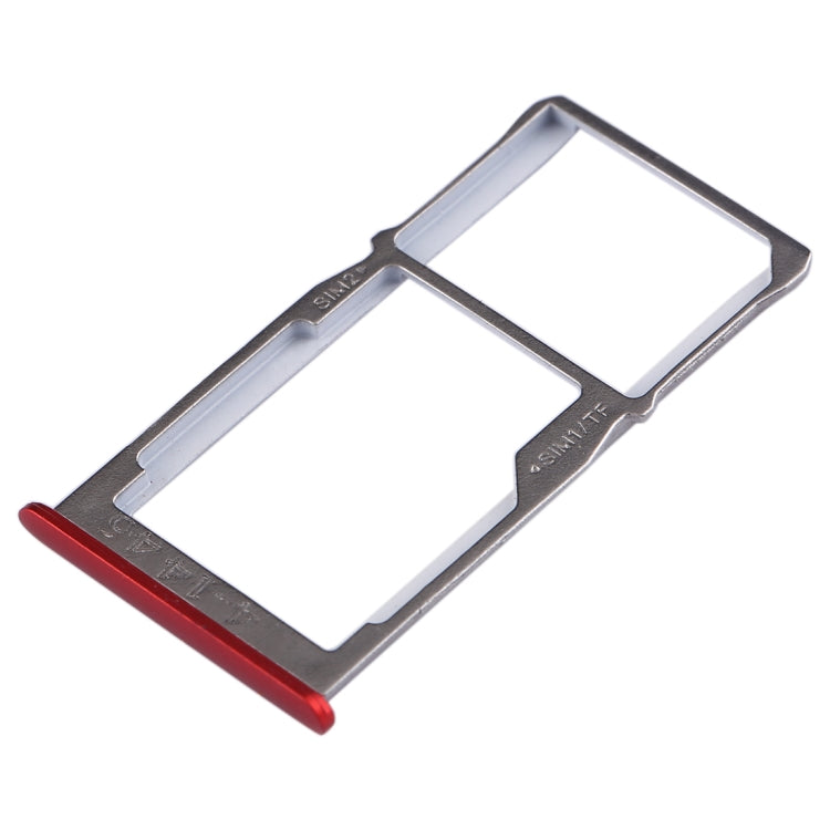 For Meizu 15 SIM Card Tray + SIM Card Tray / Micro SD Card Tray (Red) - For Meizu by buy2fix | Online Shopping UK | buy2fix