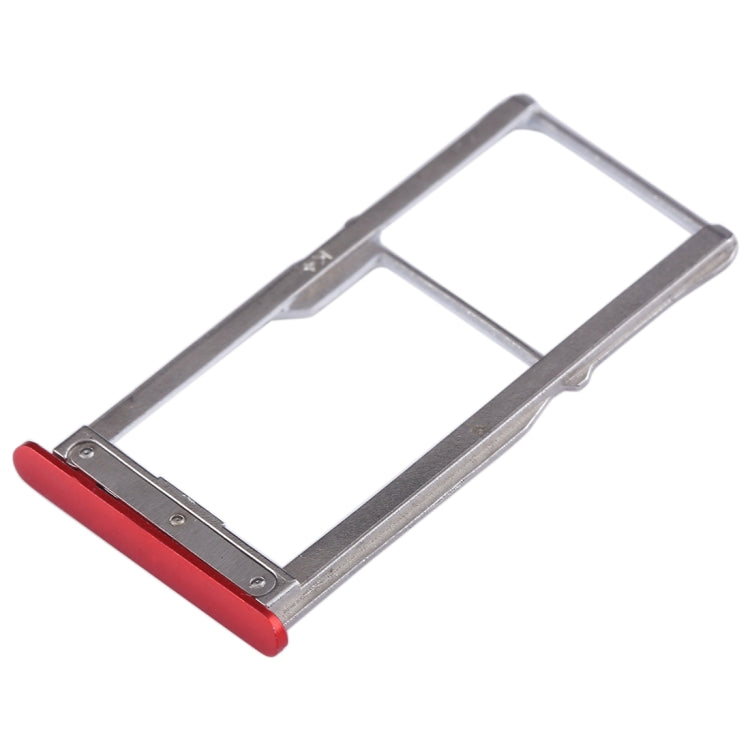 For Meizu 15 SIM Card Tray + SIM Card Tray / Micro SD Card Tray (Red) - For Meizu by buy2fix | Online Shopping UK | buy2fix