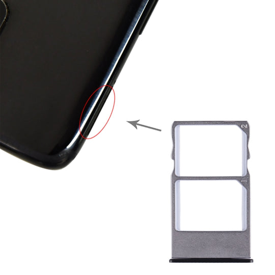 Plateau de carte SIM + plateau de carte SIM pour Meizu 15 Plus (noir)