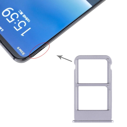 For Meizu 16 Plus SIM Card Tray + SIM Card Tray (Silver) - For Meizu by buy2fix | Online Shopping UK | buy2fix