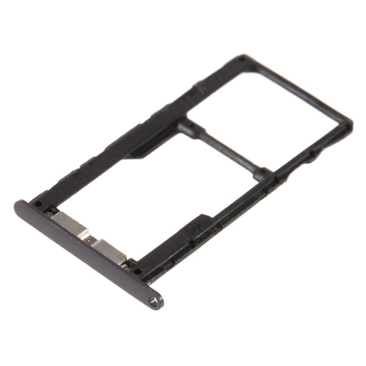SIM Card Tray + SIM Card Tray / Micro SD Card Tray for Motorola Moto G5S(Black) - Card Socket by buy2fix | Online Shopping UK | buy2fix