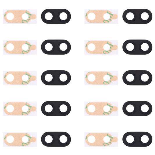 For Galaxy C8 / C710 10pcs Back Camera Lens Cover with Sticker (Black) - Camera Series by buy2fix | Online Shopping UK | buy2fix
