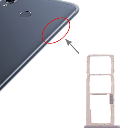 Plateau de carte SIM + plateau de carte SIM + plateau de carte Micro SD pour Asus Zenfone Max M2 ZB633KL (or)