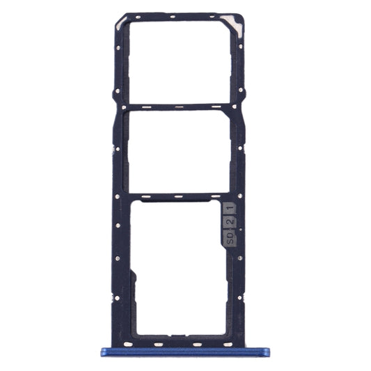 SIM Card Tray + SIM Card Tray + Micro SD Card Tray for Asus Zenfone Max M2 ZB633KL(Blue) - Card Tray by buy2fix | Online Shopping UK | buy2fix