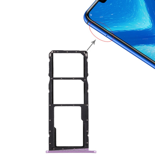 SIM Card Tray + Micro SD Card Tray for Huawei Honor 8X (Purple) - Card Tray by buy2fix | Online Shopping UK | buy2fix
