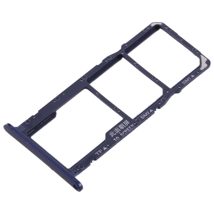 SIM Card Tray + Micro SD Card Tray for Huawei Y5 Prime (2018) / Honor Play 7 (Blue) by buy2fix