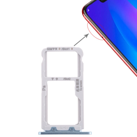 SIM Card Tray for Huawei Nova 3 (Blue) - Card Socket by buy2fix | Online Shopping UK | buy2fix