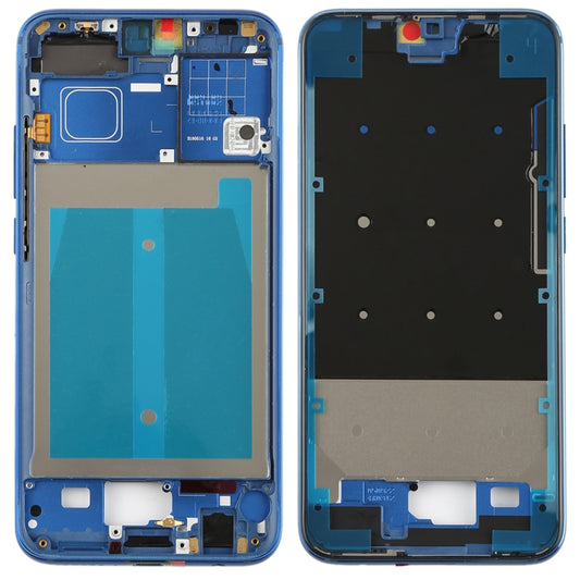 Front Housing LCD Frame Bezel Plate with Side Keys for Huawei Honor 10(Blue) - Frame Bezel Plate by buy2fix | Online Shopping UK | buy2fix