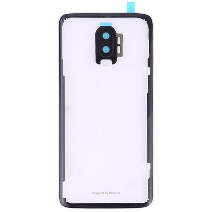 For OnePlus 6T Battery Back Cover with Camera Lens (Transparent) by buy2fix