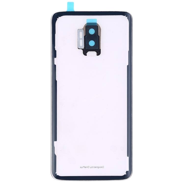 For OnePlus 6T Battery Back Cover with Camera Lens (Transparent) by buy2fix
