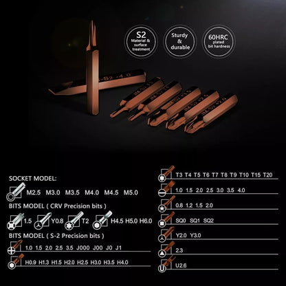 JAKEMY JM-8166 61 in 1 Screwdriver kits Repair Hand Tools Kit - Screwdriver Set by JIAFA | Online Shopping UK | buy2fix