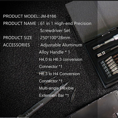 JAKEMY JM-8166 61 in 1 Screwdriver kits Repair Hand Tools Kit - Screwdriver Set by JIAFA | Online Shopping UK | buy2fix