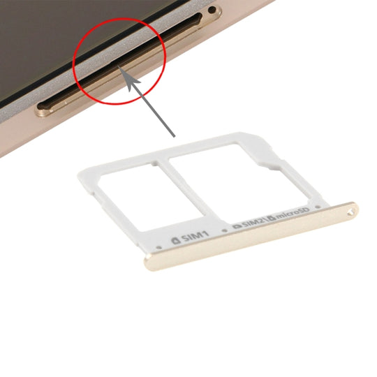 Plateau pour carte SIM et plateau pour carte Micro SD pour A3 (2016) / A3100 et A5 (2016) / A5100 et A7 (2016) / A7100 (or)