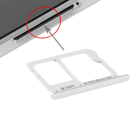 Plateau pour carte SIM et plateau pour carte Micro SD pour A3 (2016) / A3100 et A5 (2016) / A5100 et A7 (2016) / A7100 (argent)