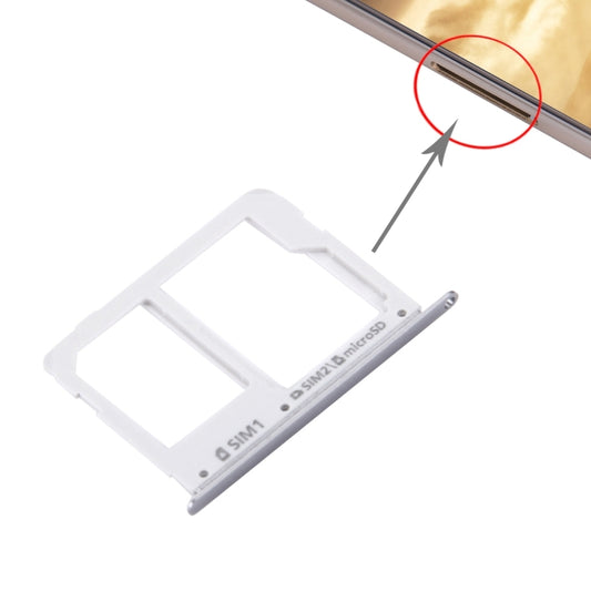 For Galaxy C7 / C7000 SIM Card Tray + Micro SD / SIM Card Tray (Grey) - Card Tray by buy2fix | Online Shopping UK | buy2fix