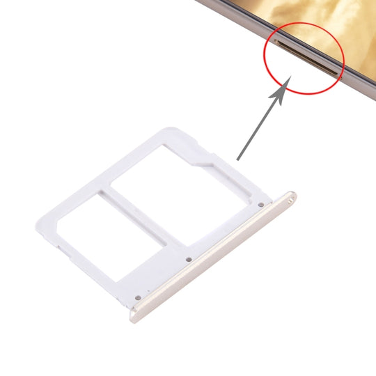 Plateau de carte SIM + plateau de carte Micro SD/SIM pour Galaxy C7/C7000 (or)
