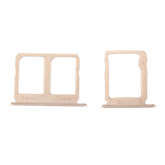 For Galaxy C9 Pro / C9000 SIM Card Tray + Micro SD Card Tray (Gold) - Card Tray by buy2fix | Online Shopping UK | buy2fix