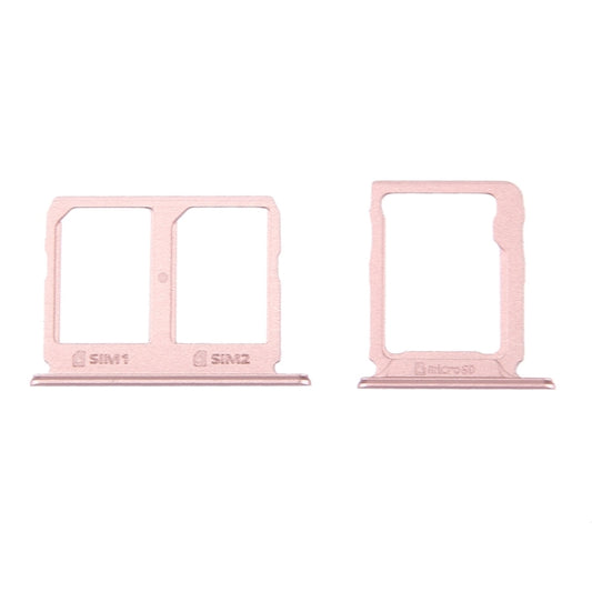 For Galaxy C9 Pro / C9000 SIM Card Tray + Micro SD Card Tray (Rose Gold) - Card Tray by buy2fix | Online Shopping UK | buy2fix