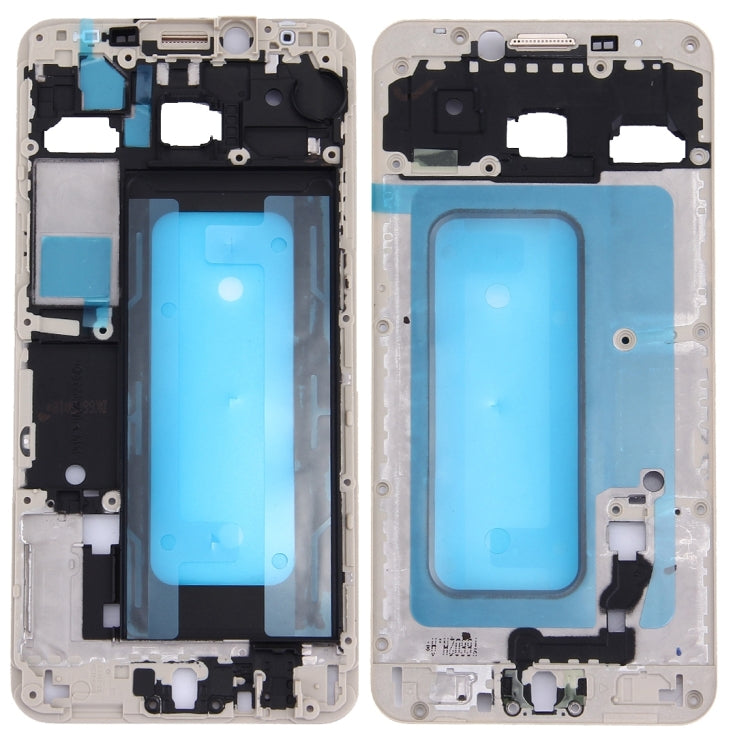 For Galaxy C5 / C5000 Front Housing LCD Frame Bezel Plate (Gold) - Frame Bezel Plate by buy2fix | Online Shopping UK | buy2fix