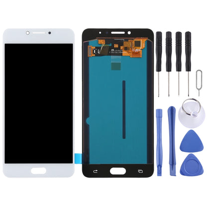 OLED LCD Screen for Galaxy C7 Pro / C7010 with Digitizer Full Assembly (White) - LCD Screen by buy2fix | Online Shopping UK | buy2fix