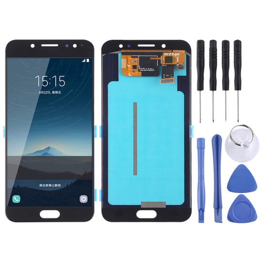 Écran LCD et numériseur complet (matériau OLED) pour Galaxy C8, C710F/DS, C7100 (noir)