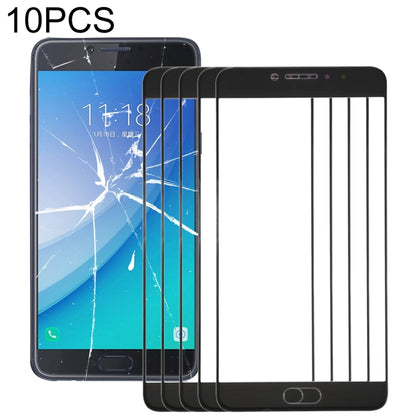 For Samsung Galaxy C7 Pro / C701 10pcs Front Screen Outer Glass Lens (Black) - Outer Glass Lens by buy2fix | Online Shopping UK | buy2fix