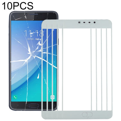 For Samsung Galaxy C7 Pro / C701 10pcs Front Screen Outer Glass Lens (White) - Outer Glass Lens by buy2fix | Online Shopping UK | buy2fix
