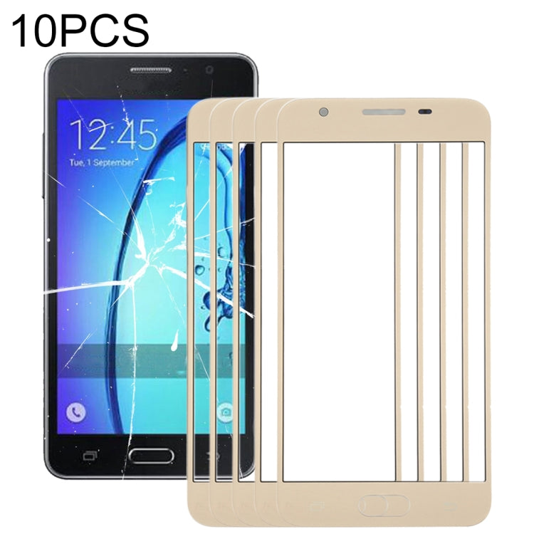 For Samsung Galaxy On5 / G550 10pcs Front Screen Outer Glass Lens (Gold) - Outer Glass Lens by buy2fix | Online Shopping UK | buy2fix