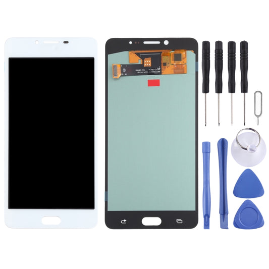 OLED Material LCD Screen and Digitizer Full Assembly for Samsung Galaxy C9 Pro SM-C9000/C900(White) - LCD Screen by buy2fix | Online Shopping UK | buy2fix