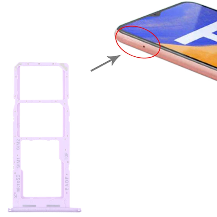 For Samsung Galaxy F14 5G Original SIM Card Tray + SIM Card Tray + Micro SD Card Tray (Purple) - Card Tray by buy2fix | Online Shopping UK | buy2fix