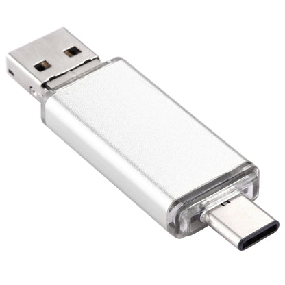 64GB 3 in 1 USB-C / Type-C + USB 2.0 + OTG Flash Disk, For Type-C Smartphones & PC Computer (Silver) by buy2fix