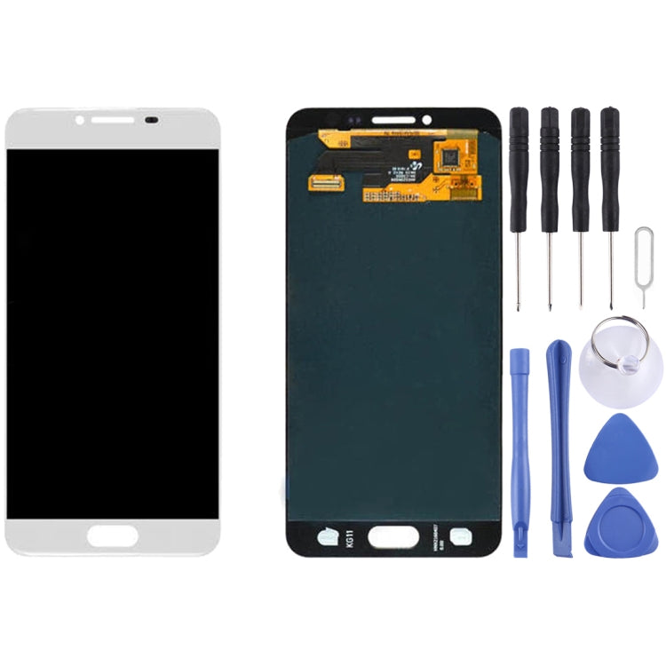 Original LCD Display + Touch Panel for Galaxy C5 / C5000(White) - LCD Screen by buy2fix | Online Shopping UK | buy2fix