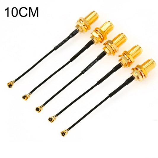 5 PCS / Set RG178 Ufl / IPX / IPEX to SMA Female Adapter Braid Cable, Length:10cm - Cable by buy2fix | Online Shopping UK | buy2fix