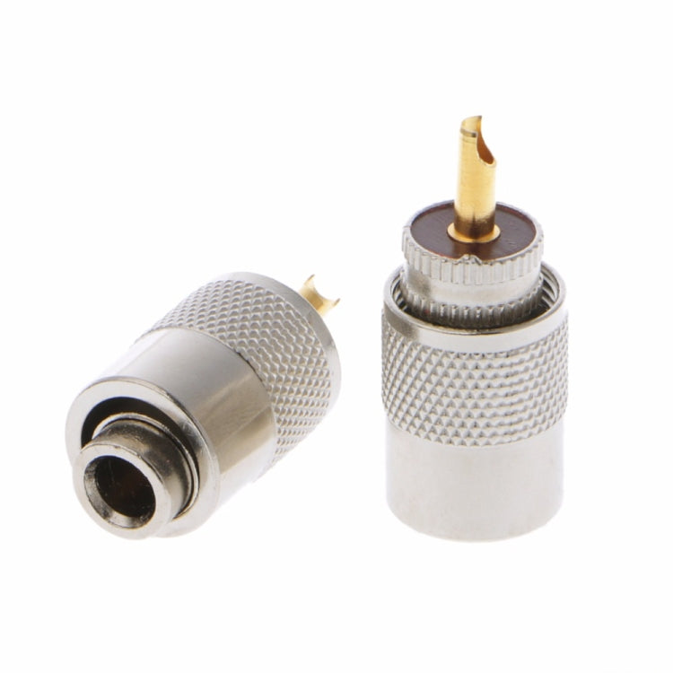10 PCS UHF Connector Plugs PL-259 Male Solder for RG8X Coaxial Cable - Connector by buy2fix | Online Shopping UK | buy2fix